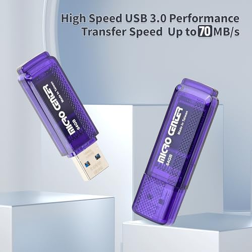Ultra-Fast 64 GB USB 3.0 Flash Drive 5-Pack – Compact Memory Sticks for Effortless Data Storage and Transfer – Perfect for Home, Office, and On-the-Go Use – Compatible with All Devices