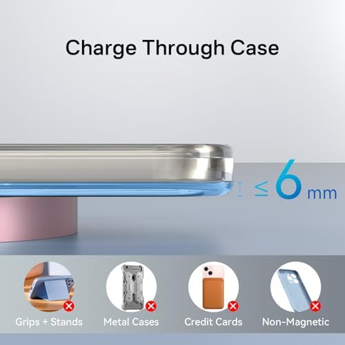 Minthouz Qi2 Magnetic Wireless Charger – 15 W Fast Charging for i Phone 16/15/14/13/12 Series & Air Pods, Sleek Magnetic Charging Pad for Qi-Enabled Devices, Effortless Power Boosts & Streamlined Design, Perfect for Home & Travel, No Adapter Required, Modern Black Finish