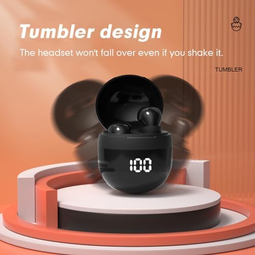 Ultra-Compact Bluetooth Earbuds: Invisible Mini Wireless Earphones for Discreet Listening, IPX5 Waterproof Design Ideal for Small Ear Canals, Ergonomic Fit for Work, Travel, and Relaxation – Enhanced Compatibility and Long Battery Life