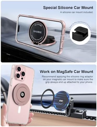 Elevate Your Mobile Experience with the EWA Mag One Ultra Phone Grip: Sleek Leather Finger Strap, Dual-Sided Magnetic Functionality, and 360° Rotatable Kickstand for Effortless Hands-Free Viewing – Perfect for Video Calls and Selfies – Slim, Portable Design Available in Elegant Colors – Strong Grip for Heavy Devices – Innovative Magnetic Snap Technology for Versatile Compatibility with Accessories – Ideal for Home, Office, and Travel Use – Experience Ultimate Convenience with a Durable, Multi-Angle Stand and Detachable Features for Maximum Flexibility – Redefine Your Smartphone Interaction with This Functional, Stylish Grip Solution.