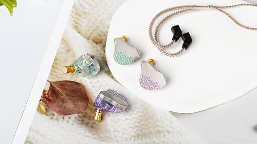 Kinboofi KBEAR Rosefinch Aqua Green Wired In-Ear Headphones – High-Performance Noise-Canceling Earbuds with Aviation-Grade Zinc Alloy Construction and Detachable Cable for Custom Audio – Perfect for Singers and Audiophiles Seeking Unmatched Sound Clarity and Comfort