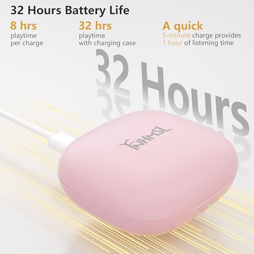 Open Ear Bluetooth 5.4 Earbuds – Unmatched Comfort with Secure Ergonomic Hooks, 32-Hour Battery Life, Waterproof & Shock-Resistant for Active Lifestyles – Superior Call Clarity and Device Compatibility for Runners and Fitness Aficionados