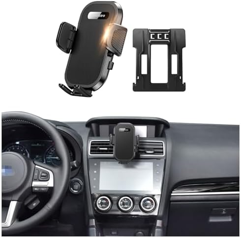 Enhanced Subaru Forester 2014-2018 Car Phone Holder | Adjustable 360-Degree Rotating Cell Phone Cradle for 4-7 Inch Devices | Durable Auto Accessory for Safe Hands-Free Navigation and Streaming