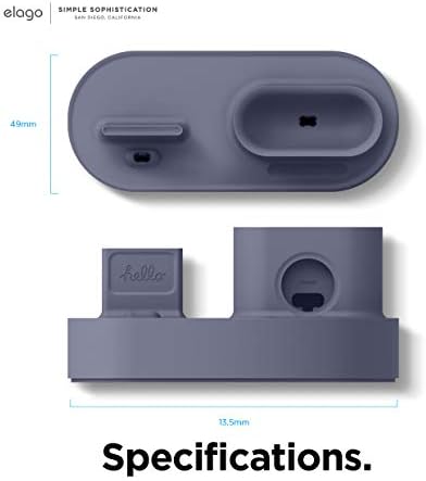 elago 3 in 1 Charging Station for Apple Devices – All-in-One Dock for i Phone, Apple Watch Series 10/9/8/7/6/5/4/3/2/1/SE, and Air Pods Pro/3/2/1 – Sleek, Space-Saving Design with Enhanced Speed and Compatibility (Original Cables Required) – Perfect for Home or Office Use