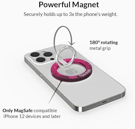 Transform Your i Phone 16, 15, 14, 13, 12 with VELVET CAVIAR’s Amethyst Purple Leopard Mag Safe-Compatible Grip – Stylish Magnetic Ring Holder & Adjustable Stand for Effortless Hands-Free Viewing, Secure Texting, and Enhanced Usability – Elevate Your Mobile Experience with Durable, Lightweight, and Customizable Accessory