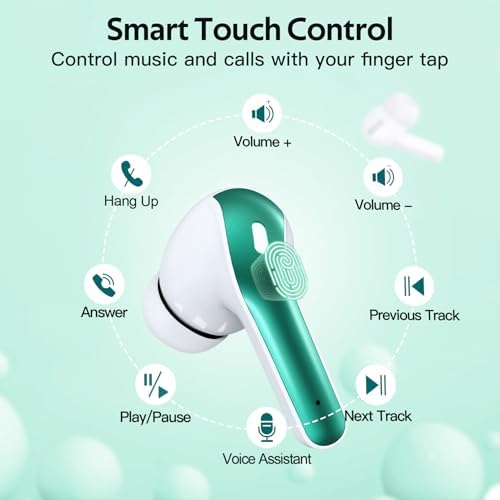 TAGRY True Wireless Bluetooth Earbuds – 60 Hours Playback with LED Battery Display, IPX5 Waterproof, Wireless Charging Case – Perfect for Sports, TV, Smartphones, and Laptops – Superior Sound Quality and Comfort for Active Lifestyles
