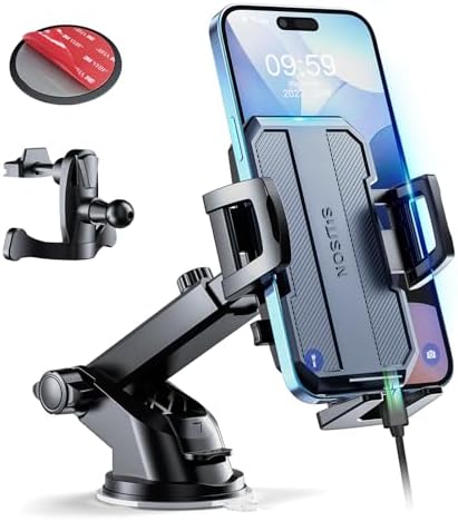 Elevate Your Driving Experience with the 2024 3-in-1 Car Phone Holder Mount – Versatile Dashboard, Windshield & Air Vent Solutions with 360° Rotation for Optimal Viewing Angles and Universal Compatibility