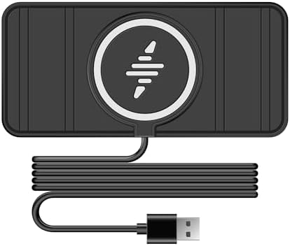 LANSEMKU 15 W Fast Wireless Car Charger Pad – Custom Fit Qi Charging Station for i Phone 12-16 & Samsung S22/S23 – Trim-to-Fit Design for Effortless Vehicle Integration, No Interior Damage, 30 cm Cable for Optimal Placement – Elevate Your Drive with Seamless Power Delivery
