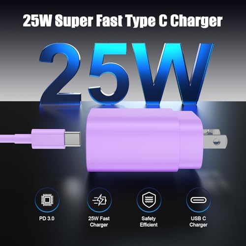 Essri 25 W Fast Charging Power Pack – Ultimate USB-C Wall Adapter Set with 6 ft & 10 ft Cables for i Phone 16/15, i Pad Pro/Mini Compatibility – Ideal Travel & Home Charging Solution for Busy Lifestyles