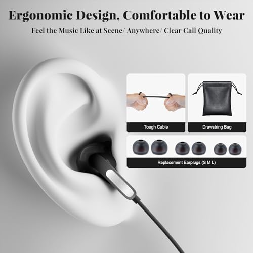 High-Fidelity USB C Earbuds – Lightweight Wired Type C Headphones with Built-In Microphone for Samsung S25/S24 Ultra and i Phone 15/16 Pro Max – Enhanced Audio Experience with In-Line Volume Control – Compatible with Samsung S23/S22/S21, A54 for Unmatched Sound Quality and Comfort