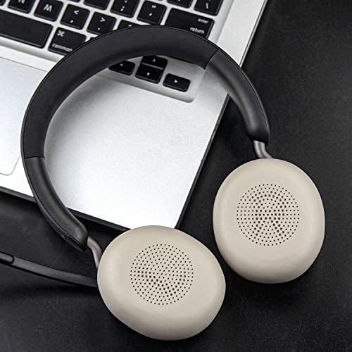 Premium SOULWIT Replacement Earpads for Jabra Evolve2 65 & 40 – Ultra-Comfort Protein Leather Cushions for Enhanced Sound Isolation and Longevity – Effortless Installation in Sleek Black Finish – Perfect On-Ear Headset Upgrade for Extended Listening and Productivity