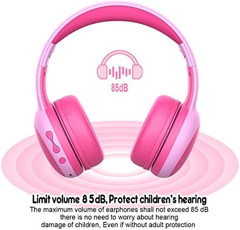 Gorsun Kids’ Purple Cat Ear Bluetooth Headphones – Safe Over-Ear Wireless Headset with 85 d B Volume Limiting, 40-Hour Battery Life, Built-in Microphone, and Bluetooth 5.3 for Toddlers and Young Children – Ideal for Music, Learning, and Playtime Adventures