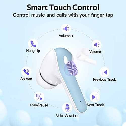 TAGRY True Wireless Bluetooth Earbuds – 60 Hours Playback with LED Battery Display, IPX5 Waterproof, Wireless Charging Case – Perfect for Sports, TV, Smartphones, and Laptops – Superior Sound Quality and Comfort for Active Lifestyles