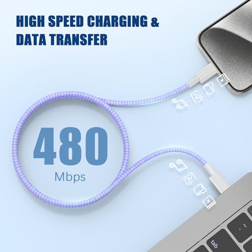 iPhone 16 15 USB C Charger Cable 10ft, Long Fast Charge Type C to C Charging Cord Wire for Apple iPhone 16 Pro Max/16 Pro/15 Plus/15 Pro Max,iPad Pro 12.9/11 inch/Mini/Air 5/4th,MacBook,Samsung-Black – Enhanced Compatibility and Speed
