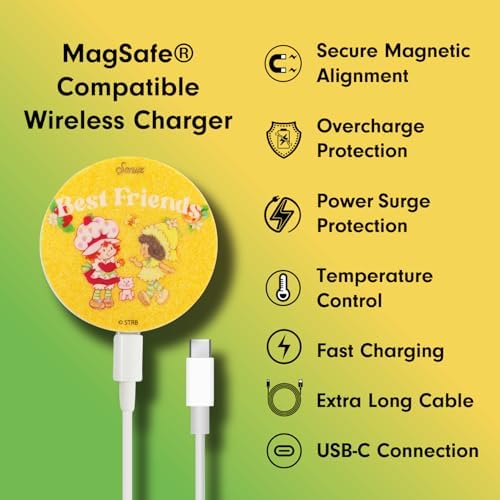 Sonix x Sanrio Hello Kitty & Care Bears Magnetic Mag Safe Charger for i Phone 12-16 Series | 6.5 ft USB-C Fast Wireless Charging Cable | Stylish, Playful, and Efficient Power Solution for Your Device