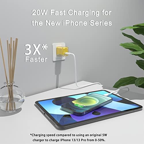 20 W USB C Fast Charger Block for i Phone 16/15/14/13 Series – Compact PD 3.0 Wall Adapter with No Cord Design for Ultimate Portability and Rapid Charging Efficiency