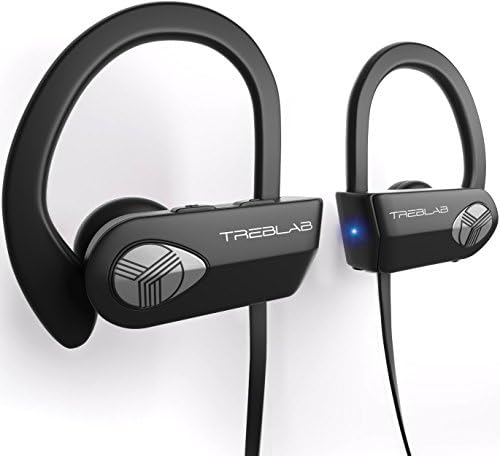 TREBLAB XR500 Waterproof Bluetooth Earbuds – Noise Cancelling Sport Headphones for Running and Workouts, Secure Fit, IPX7 Rated, Wireless Connectivity, Built-In Mic for Hands-Free Calls, Compatible with All Devices