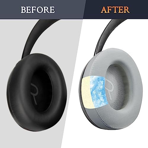 Transform Your Bose 700 Wireless Headphones with SOULWIT Cooling Gel Earpads – Ultra-Soft Ice Silk Fabric for Breathable Comfort, High-Density Noise-Cancelling Foam for Superior Sound Isolation, Easy Installation & Elegant White Design – Elevate Your Audio Experience Today!