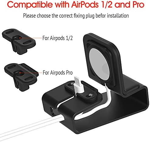 Ultimate 3-in-1 Aluminum Charging Station for i Phone, Apple Watch & Air Pods – Mag Safe Compatible Desk Stand for i Phone 15/14/13/12, Apple Watch Series 9/Ultra/8/7/SE/6/5/4/3/2, Air Pods Pro/2/1 – Streamline Your Charging Experience with Sleek Design and Enhanced Durability