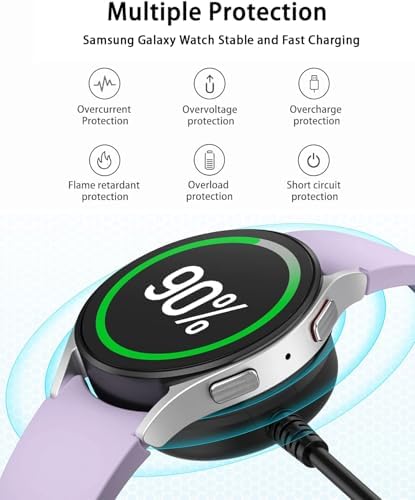 Magnetic Fast Charging Cable for Samsung Galaxy Watch – 3.3 ft Wireless Charger Adapter for Galaxy Watch Models 4 to 7, Ultra & Active – Effortless Alignment, Rapid Power Boost, and Durable Design for Enhanced Battery Longevity