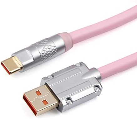 Transform Your Gaming Experience with the EPOMAKER Mix 1.8 m Coiled USB C to USB A TPU Keyboard Cable – Detachable Metal Aviator for Ultimate Customization, Sleek White Design for Enhanced Aesthetics, and Superior Performance for Mechanical Gaming Keyboards