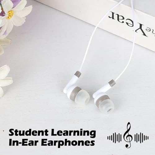 Vibrant 60-Pack Kids Earbuds – Durable Wired Earphones for Classroom Learning – Lightweight 3.5 mm Student Headphones Compatible with PCs, Chromebooks & Laptops – Colorful Design to Engage Young Minds – Ideal for Daily Educational Use