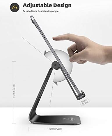 Versatile Multi-Angle Adjustable Tablet Dock for Enhanced Viewing – Premium Cradle Stand Compatible with i Pad Pro, Galaxy Tab, Fire HD & More – Perfect for Work, Entertainment, and Video Conferencing – Lightweight, Sturdy Design with Modern Aesthetic for Home or Office Use