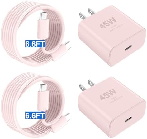 45 W USB-C Super Fast Charger for i Phone 16 & Galaxy Devices – Includes 6.6 FT Type-C Cable for Flexible Power Solutions – Compact & Portable Design for On-the-Go Charging – Advanced Safety Features for Device Protection – Ideal for Rapid Power Demands and Enhanced Device Longevity