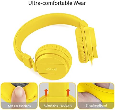 Gorsun Pink Adjustable Kids Headphones – Lightweight Stereo Earphones for Toddlers, Customizable Fit for Growing Ears, Durable Design for Learning & Play, Ideal for All Devices, Protect Hearing with Volume Limiting Features
