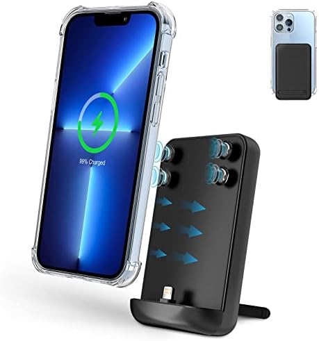 Compact 10,000 m Ah i Phone Power Bank with Metal Stand – Fast Charging External Battery Pack for i Phone 14, 13, 12, 11, and More – Sleek Black Design for Ultimate Portability and Hands-Free Convenience – Universal Compatibility and Enhanced Charging Speed