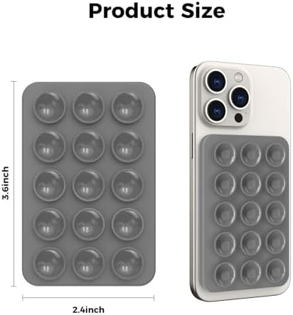 AHASTYLE Silicone Suction Phone Case Stand for iPhone 16/15/14/13/12 Series, Magnetic Suction Cup Phone Mount for iPhone MagSafe Phone Case, Mirror Shower Phone Holder, for TikTok Videos and Selfies – Enhanced Compatibility and Speed