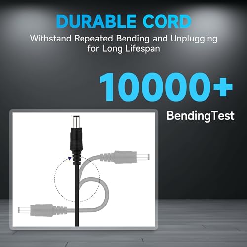 Universal 12 V 3 A Power Supply Adapter – 36 W ETL Certified AC/DC Charger with 8 Interchangeable Tips for Versatile Device Compatibility – Ideal for LED Strip Lights, CCTV Cameras, Printers, and Routers with 6 ft Cord for Enhanced Flexibility and Fast Charging Solutions