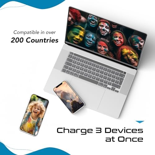 Compact Travel Power Adapter Set for Brazil, Peru & Chile – 20 W Dual USB & USB-C Charger with 2 USA Sockets – Fast Charging with Type C & N Attachments – Portable Plug Converter for Global Travelers – Stay Connected Anywhere