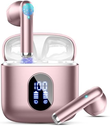 Cutting-Edge Bluetooth 5.4 Wireless Earbuds with 30-Hour Battery Life – Advanced ENC Noise Cancellation for Crystal-Clear Calls, IP7 Waterproof Protection, and Immersive 3 D Bass Audio – Sleek Dark Blue Design Perfect for Music Aficionados and Professionals – Includes LED Charging Case for Effortless Convenience and Compatibility with Android & i OS Devices