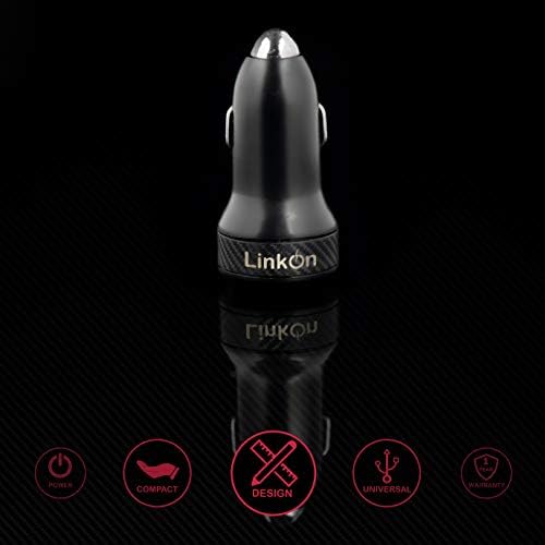 Experience Rapid Power with the Link On 84 W USB-C Car Charger: Dual-Port Fast Charging Adapter Featuring 60 W PD3.0 & 18 W QC3.0 for Mac Book, Dell XPS, Google Chromebook & More – Compact, Multi-Device Accessory with Enhanced Safety Mechanisms for Reliable Performance on the Road