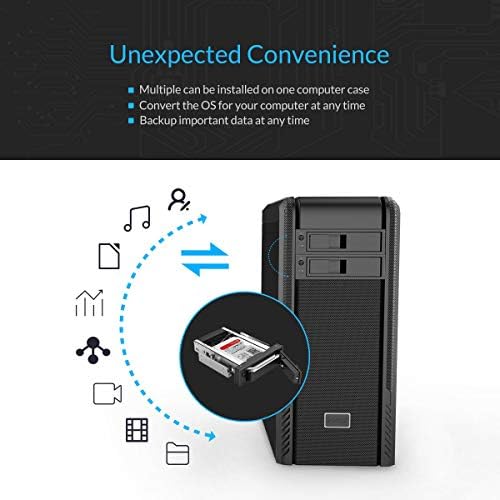 ORICO 5.25 Trayless Hot Swap Mobile Rack for 3.5-Inch SATA SSD and Hard Drives – Effortless Drive Exchange and Enhanced Compatibility for Streamlined Data Management