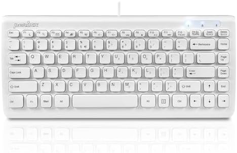 Maximize Your Workspace Efficiency with the Perixx PERIBOARD-407 B US Wired USB Mini Keyboard – Compact Design with 11 Hotkeys for Instant Access – Sleek Glossy Black Finish for Modern Aesthetic – Perfect for Home, Office, and Travel Use – US English Layout for Seamless Typing Experience – Durable Performance Without Batteries