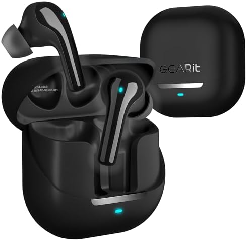 Elevate Your Audio Adventure with GEARit True Wireless Bluetooth Earbuds – Unmatched 22-Hour Playtime & Advanced Active Noise Cancellation for Crystal Clear Sound – Ergonomically Engineered for Comfort with Smart Touch Controls and Bluetooth 5.4 for Seamless i Phone & Android Integration – Perfect for Daily Travel, High-Intensity Workouts, and Home Listening – Experience Freedom and Quality in Every Beat!