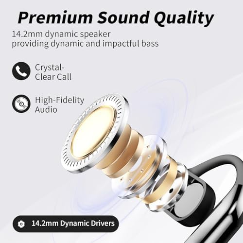 Unleash Your Workout Potential with Advanced Bluetooth 5.4 Open Ear Sport Headphones – Waterproof Wireless Earbuds Designed for Maximum Comfort, 50-Hour Battery Life, and Superior Audio Performance Perfect for Runners and Fitness Enthusiasts Looking for Unmatched Durability and Freedom!