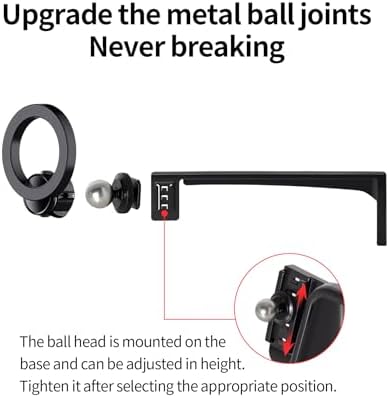 Premium 360° Rotating Car Phone Holder for 2024-2025 Hyundai Sonata – Secure Mag Safe Compatible Mount with Fixed Clip for 12.3-Inch Screens, Non-Obstructive Design for Air Vents, Enhanced Stability and Easy Access to Navigation & Calls