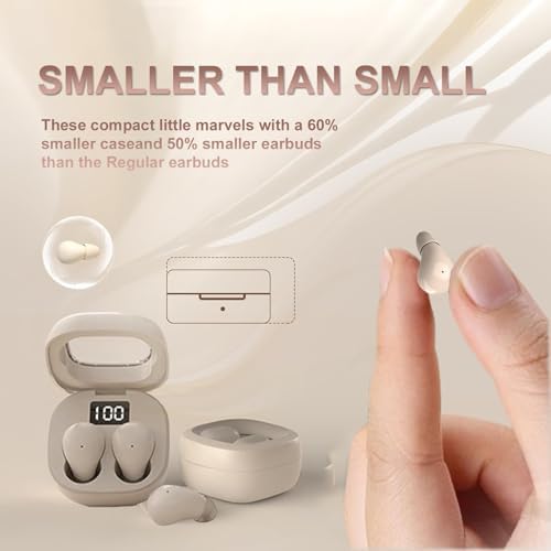 Ultra-Compact Bluetooth Invisible Earbuds for Sleep – Discreet Noise-Cancelling Mini Headphones Perfect for Side Sleepers and Work – Enhanced Comfort and Connectivity Features for an Immersive Audio Experience