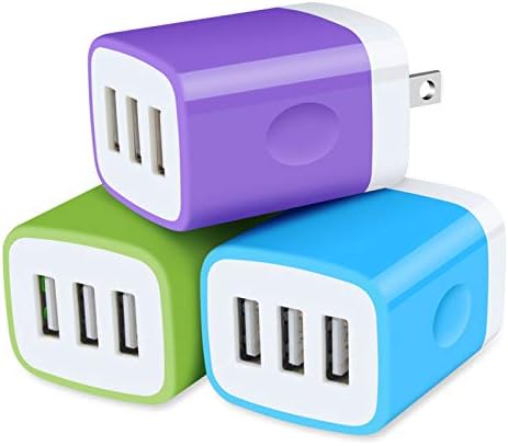 Sicodo 3-Pack USB Wall Charger Adapter – Universal 3.1 A Multi-Port Fast Charging Block for i Phone 16/15/14/13/12 SE/11 Pro, Samsung Galaxy S24/S23/S22/S21 Ultra, and Google Devices – Compact Travel Charger for On-the-Go Power Solutions