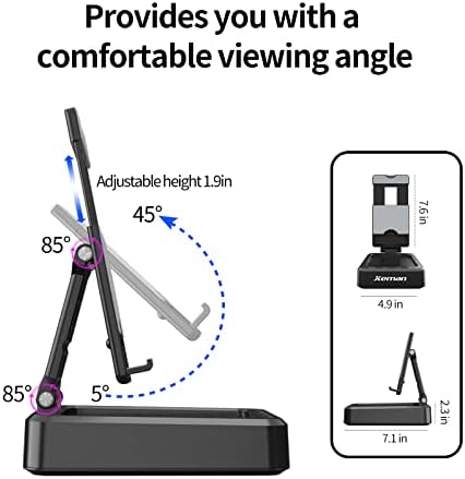 Transform Your Multimedia Experience with the JTEMAN Adjustable Tablet Stand Featuring Bluetooth Speakers – Versatile Kitchen Gadget and Perfect Gift for Him or Her – Wireless Charging Station for Phones and Tablets, Enhanced Compatibility for All Devices
