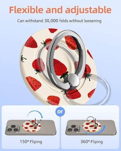 Tycamp Vintage Floral Magnetic Phone Grip – Chic Mag Safe-Compatible Ring Holder for i Phone 16/15/14/13/12 Series – Adorable & Practical Phone Stand for Women and Girls – Superior Grip for Safe Handling & Effortless Selfie Capture