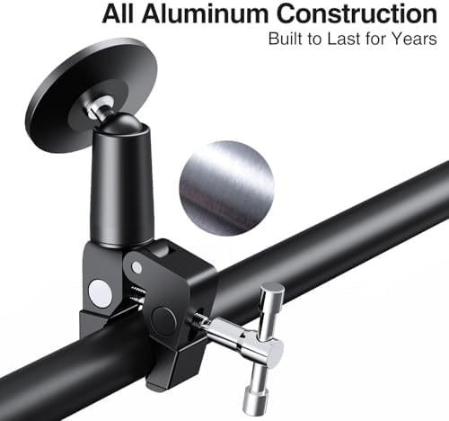 elitehood 360 Swivel Tilt Phone Holder and Mount, Adjustable for Music Boom Mic and All iPhone, Android Cell Phone – Enhanced Compatibility and Speed