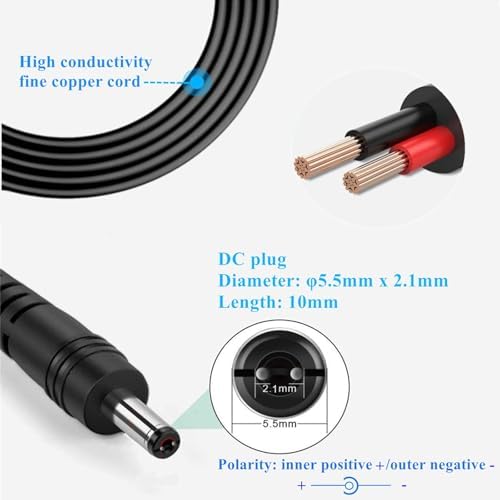Guan Ting Universal 12 V 2 A Power Supply Adapter – High-Efficiency AC to DC Charger with 8 Interchangeable Tips for Maximum Flexibility – Compact 24 W Converter for Rapid Charging and Enhanced Device Compatibility