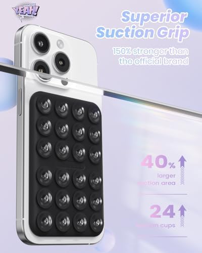 Klearlook Magnetic Suction Phone Mount Set – 4 Stylish Colors for Mag Safe Cases, Hands-Free Selfie Grip for Tik Tok & Content Creators, Lightweight & Portable, Secure Magnetic Attachment for Effortless Video Recording and Photography