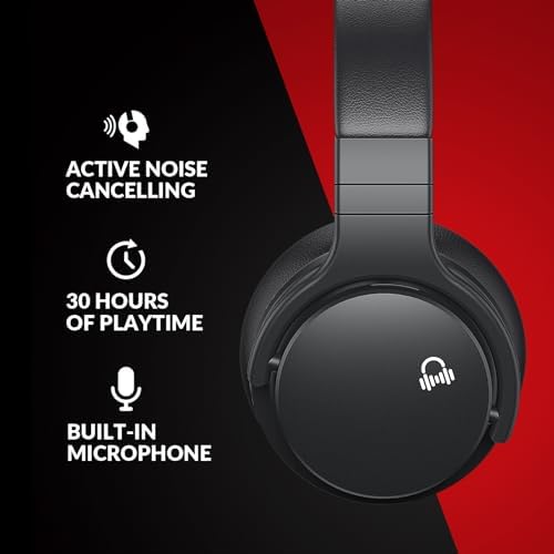 Elevate Your Sound Experience with E7 Active Noise Cancelling Headphones – Unrivaled Over-Ear Comfort for All-Day Listening, Rich HD Audio Quality for Audiophiles – Ideal for Travel, Work, & Thoughtful Gifting – Advanced Bluetooth Connectivity for Effortless Pairing and Immersive Enjoyment