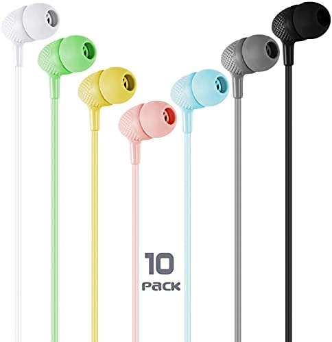 Bulk School Earbuds Headphones – 100 Pack HY400 Black – Premium Quality Audio for Classroom Learning – Comfortable & Durable Earphones for Kids, Teens, and Adults – Versatile Compatibility for Enhanced Educational Engagement