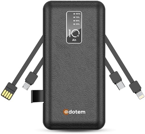 Ultra-Fast Portable Power Bank with Multi-Device Compatibility – 10000 m Ah External Battery Pack for i Phone, Google Pixel, i Pad, and Android Phones – Sleek White Design for On-the-Go Charging Solutions